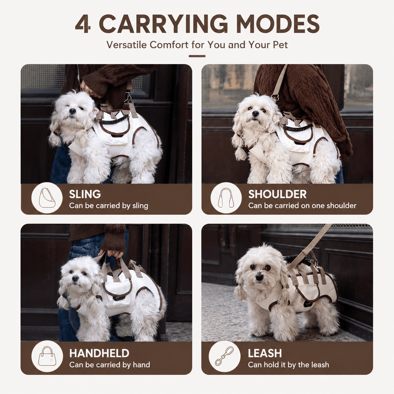 Dog Carrier Harness with Leash