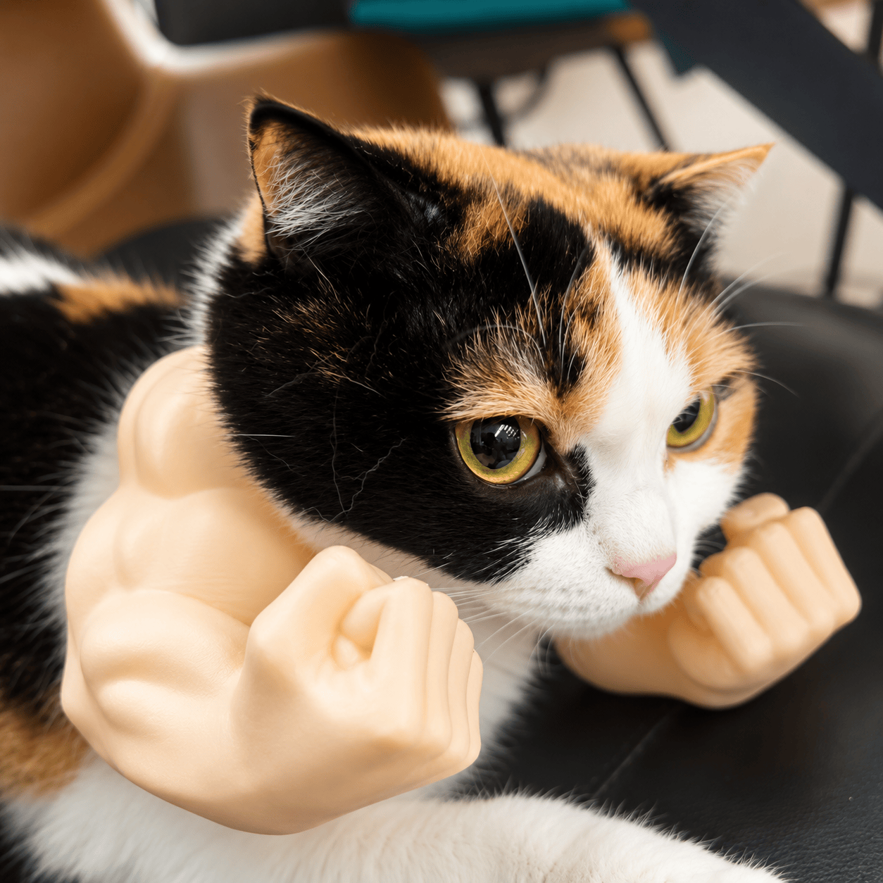 3D Printed Funny Cat Muscle Arms
