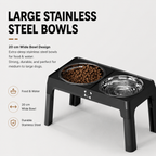 5-Height Adjustable Elevated Dog Bowls