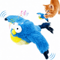 Realistic Chirping Bird Cat Toy with Flapping Wings