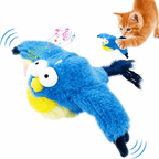 Realistic Chirping Bird Cat Toy with Flapping Wings