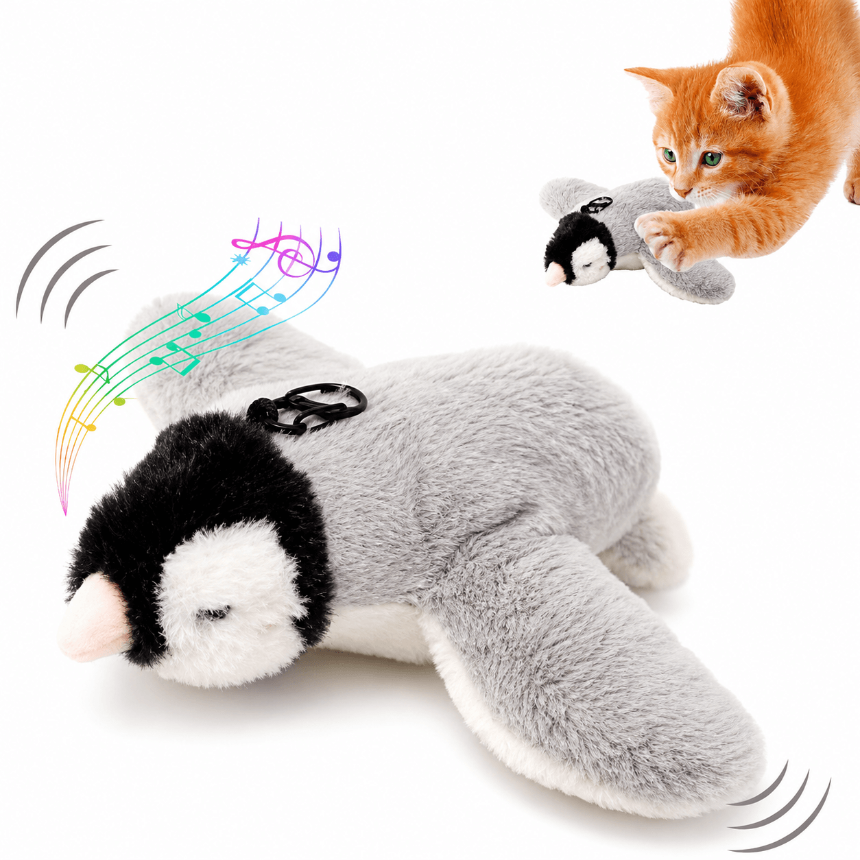 Realistic Chirping Bird Cat Toy with Flapping Wings