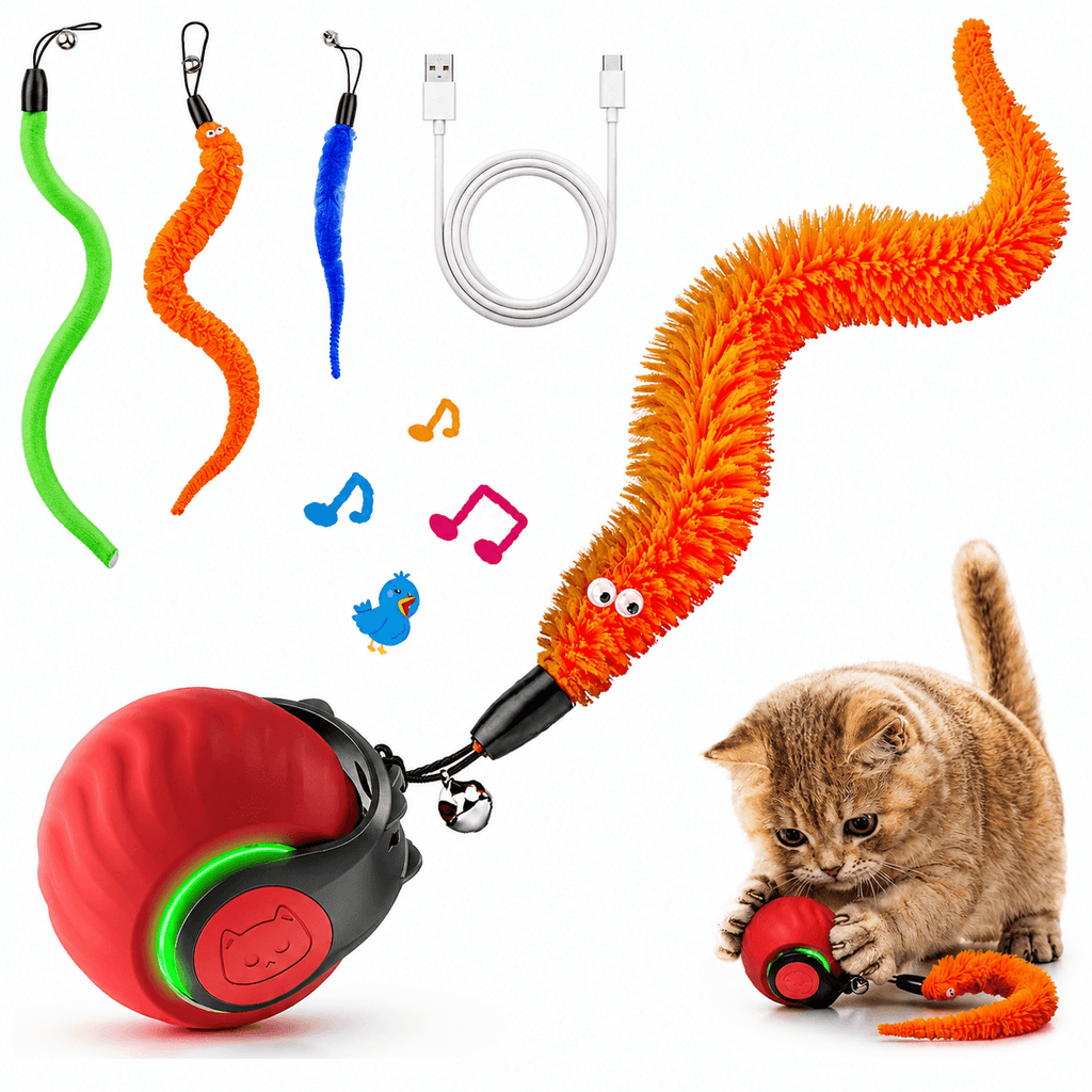 Interactive Automatic Cat Toy with Bird Sounds & 3 Speed Modes
