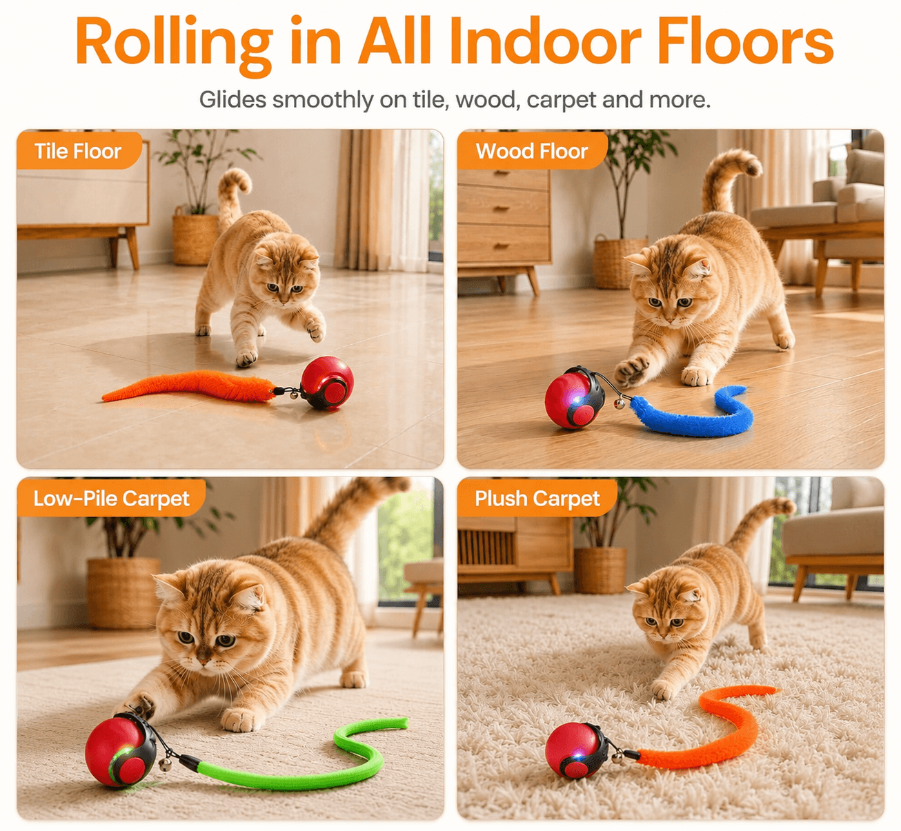 Interactive Automatic Cat Toy with Bird Sounds & 3 Speed Modes