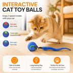Interactive Automatic Cat Toy with Bird Sounds & 3 Speed Modes