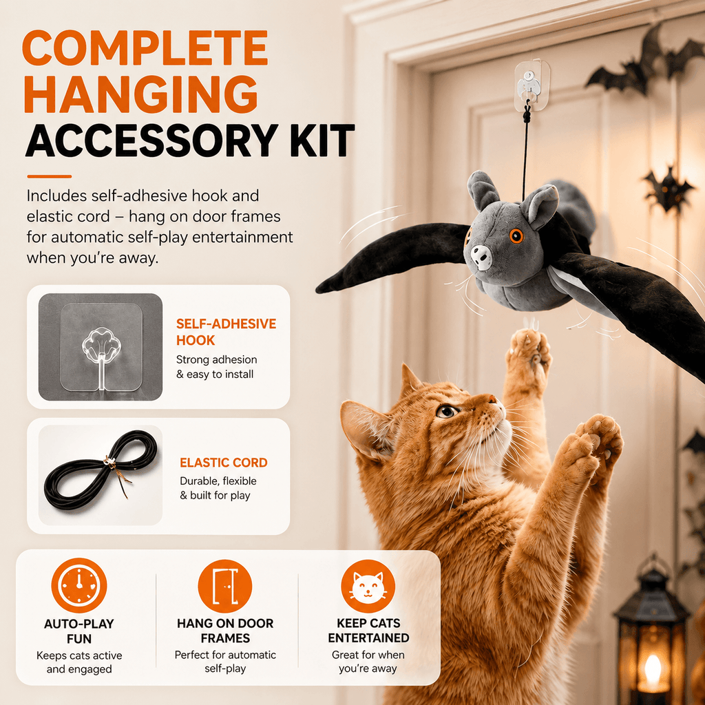 Interactive Flying Bat Cat Toy with Auto Flapping Wings Fursera