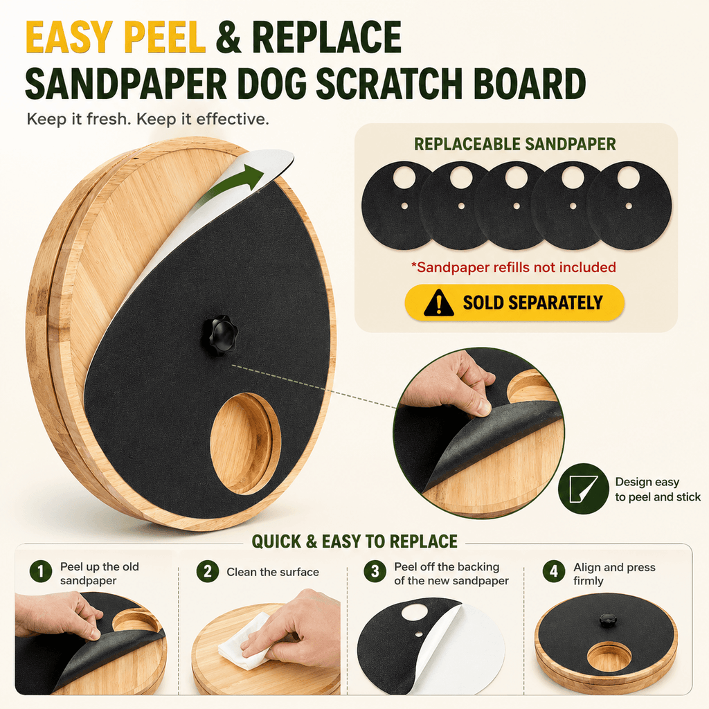 Interactive Dog Nail Scratch Board with Treat Box