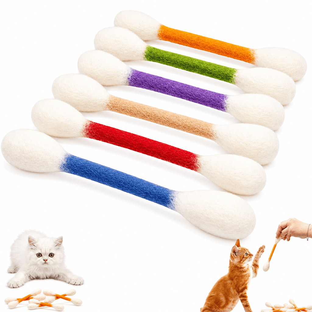 Giant Q Tip Cat Toy with Catnip (6PCS)