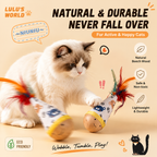 Interactive Wooden Wobble Cat Toy