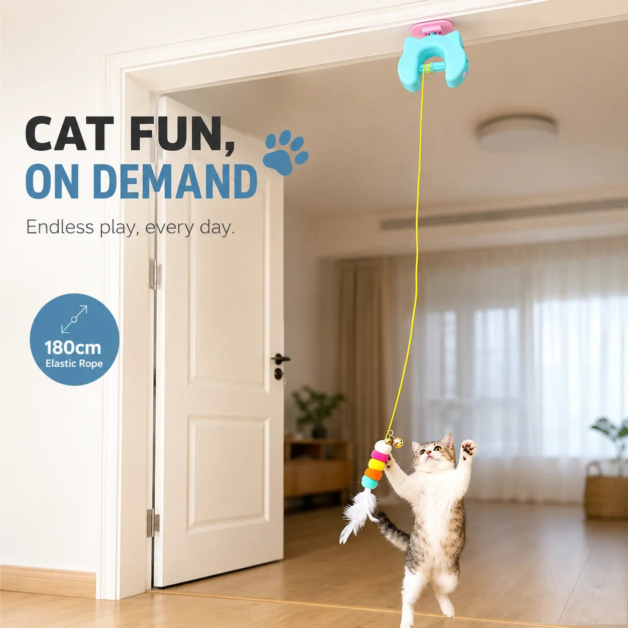 Automatic Moving Feather Cat Toy