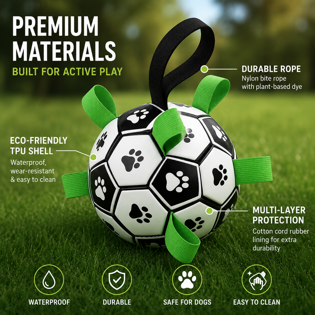 Interactive Dog Soccer Ball – Built for Active Outdoor Fun