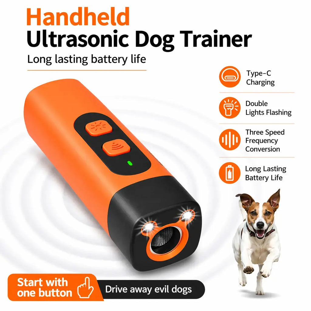 Handheld Ultrasonic Dog Trainer – Stop Barking Anytime, Anywhere Fursera