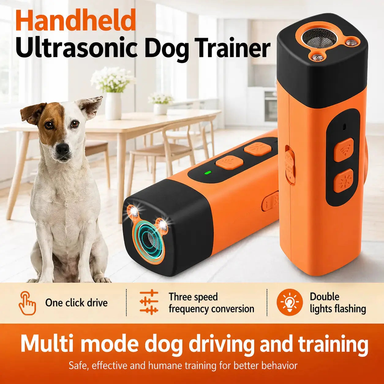 Handheld Ultrasonic Dog Trainer – Stop Barking Anytime, Anywhere Fursera
