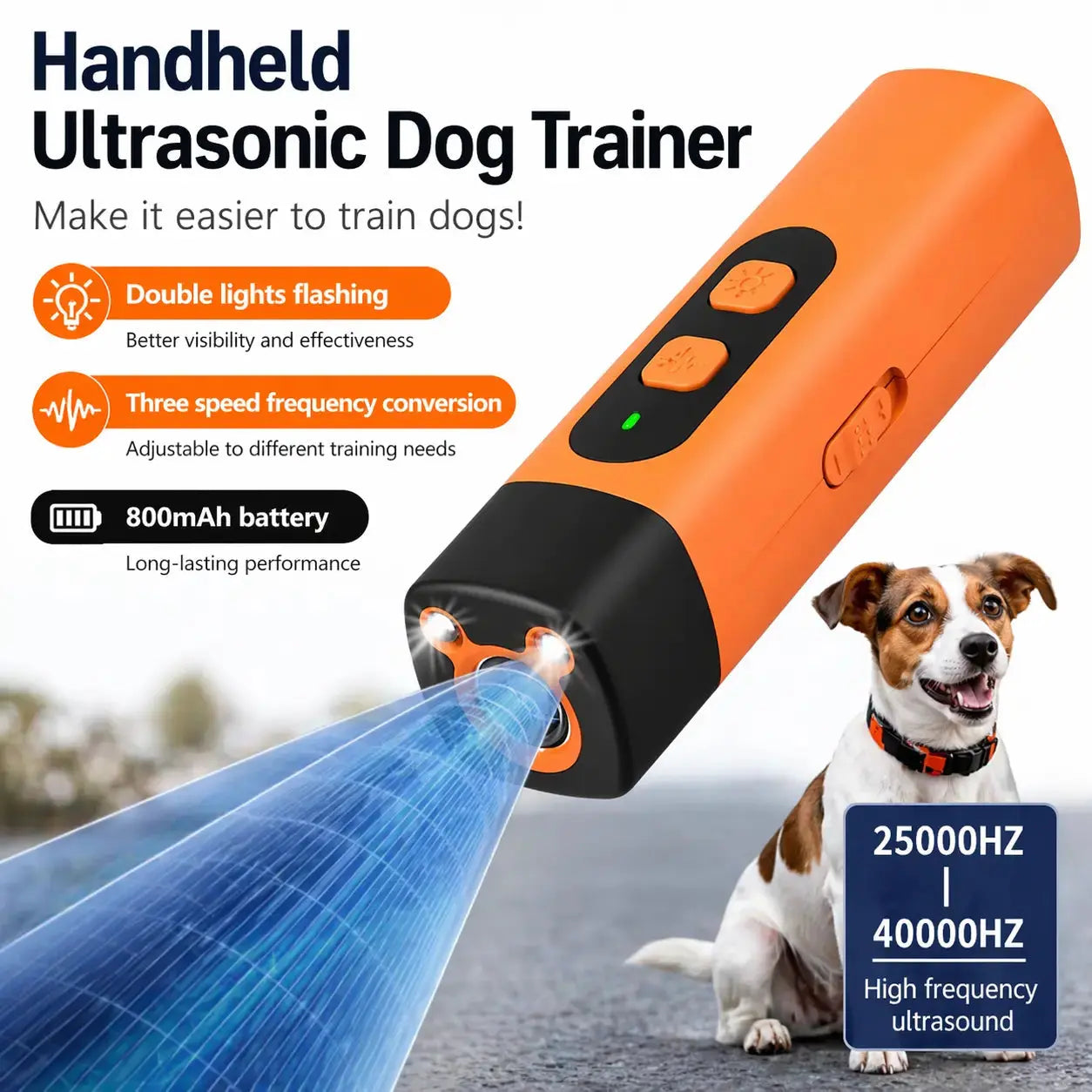 Handheld Ultrasonic Dog Trainer – Stop Barking Anytime, Anywhere Fursera
