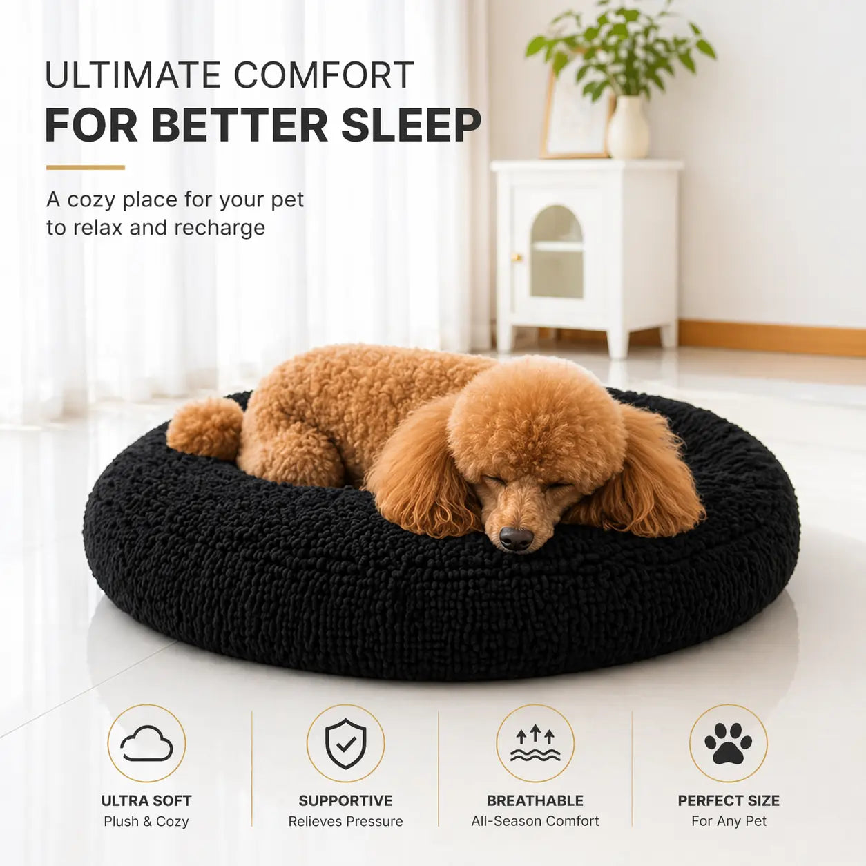 Removable & Washable Round Cat Bed Fursera