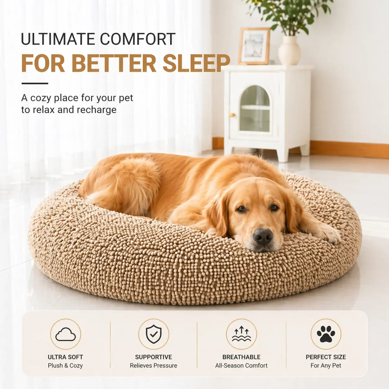 Removable & Washable Round Cat Bed Fursera
