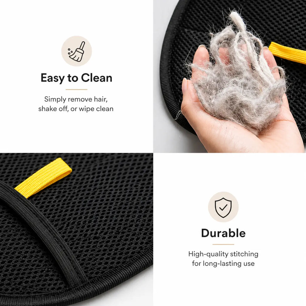 Pet Hair Removal Glove with Dual-Sided Electrostatic Bristles Fursera
