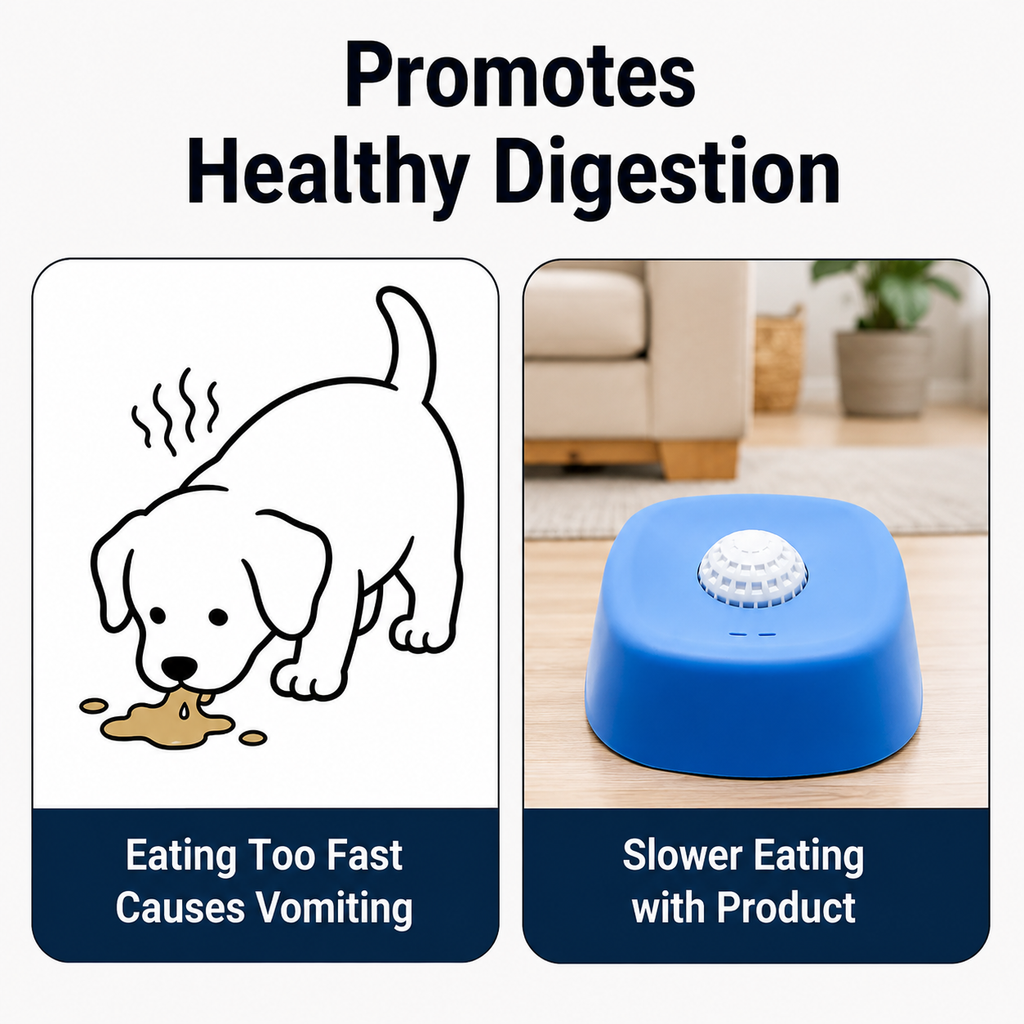 Slow Feeder Dog Bowl – No Spill & Non-Slip