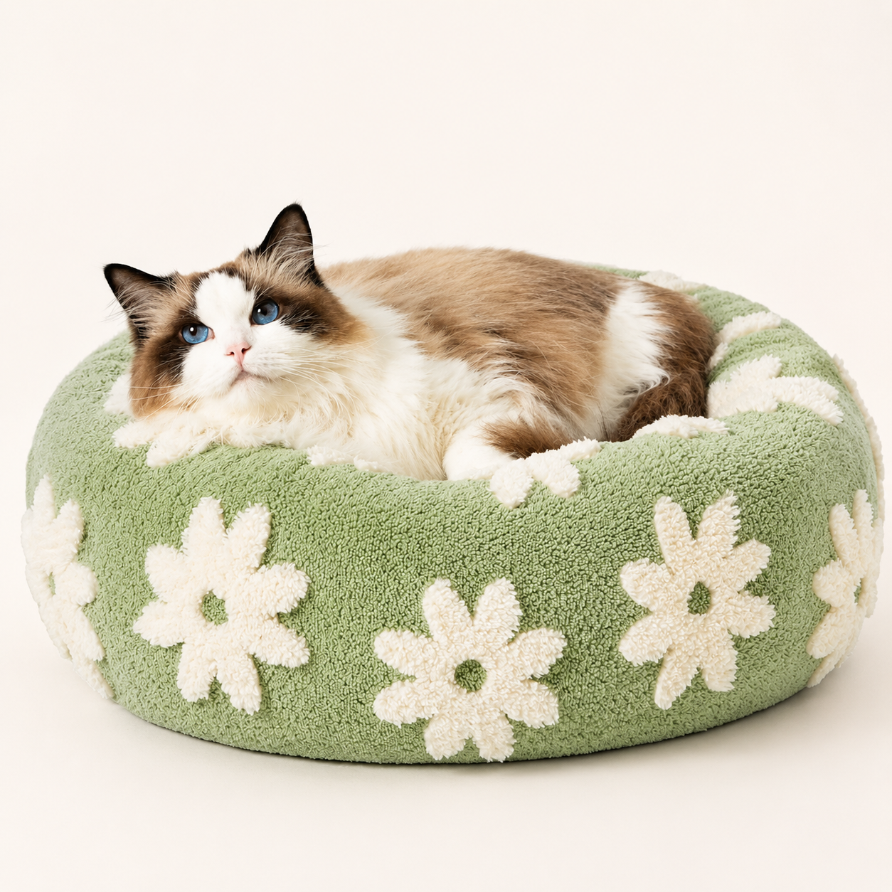 Soft Plush Donut Bed for Dogs & Cats
