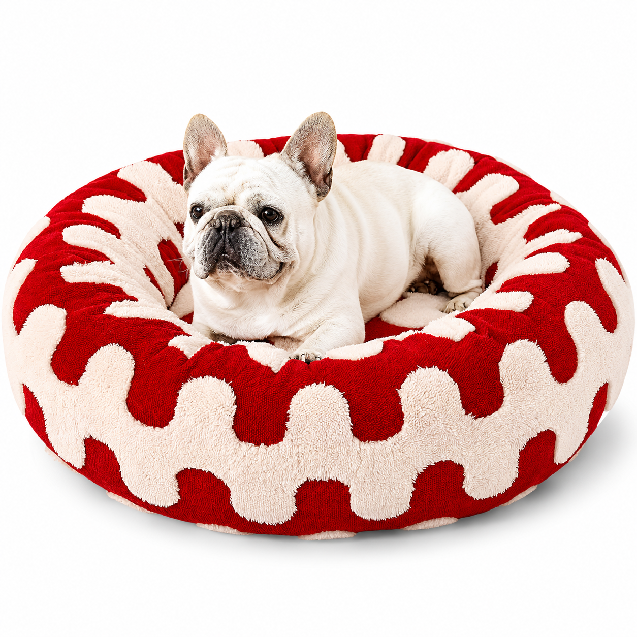 Soft Plush Donut Bed for Dogs & Cats