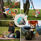 Portable Dog Water Bottle – Leak-Proof Travel Bottle with Bowl