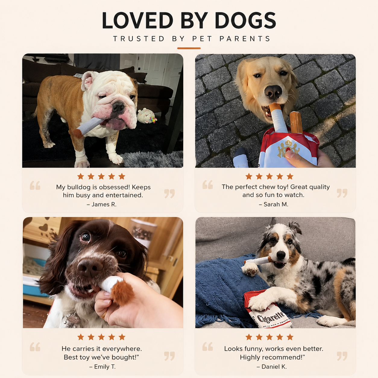 Funny Cigarette-Shaped Dog Toy