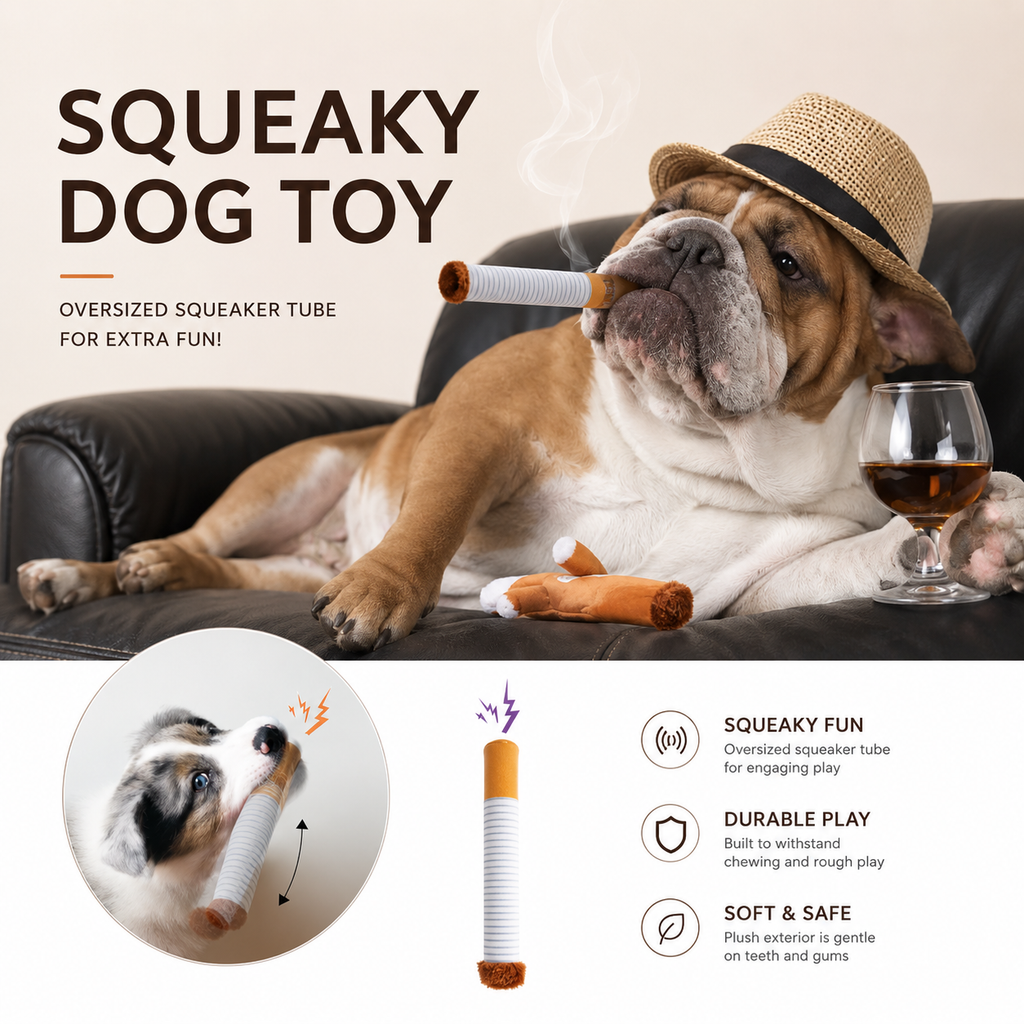 Funny Cigarette-Shaped Dog Toy