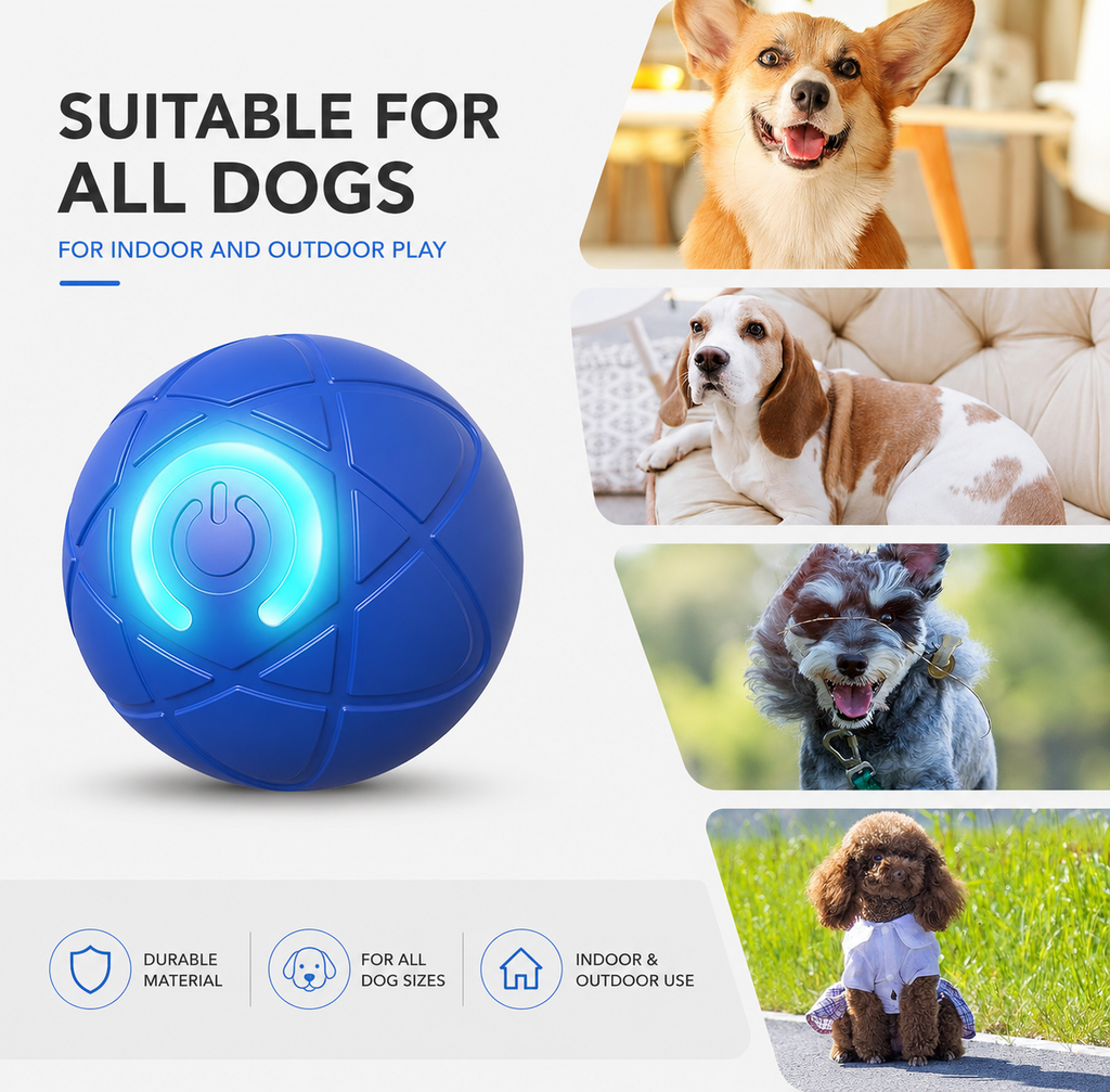 Interactive Pet Toy Ball – Smart Self-Moving