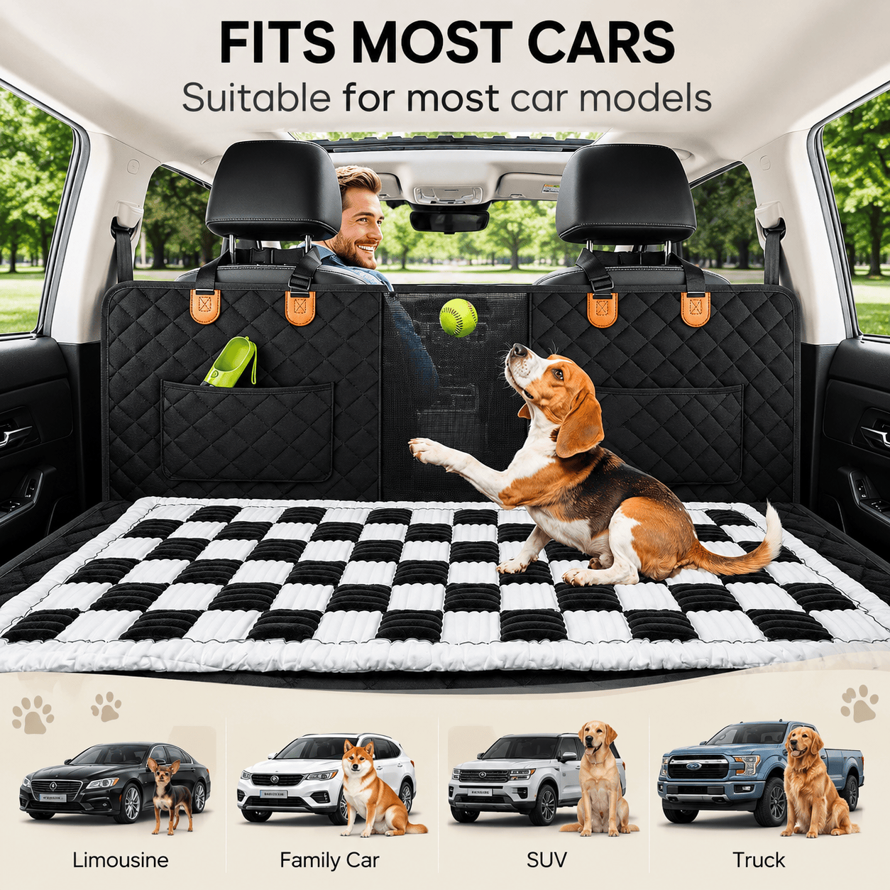 Deluxe Back Seat Dog Bed Mat