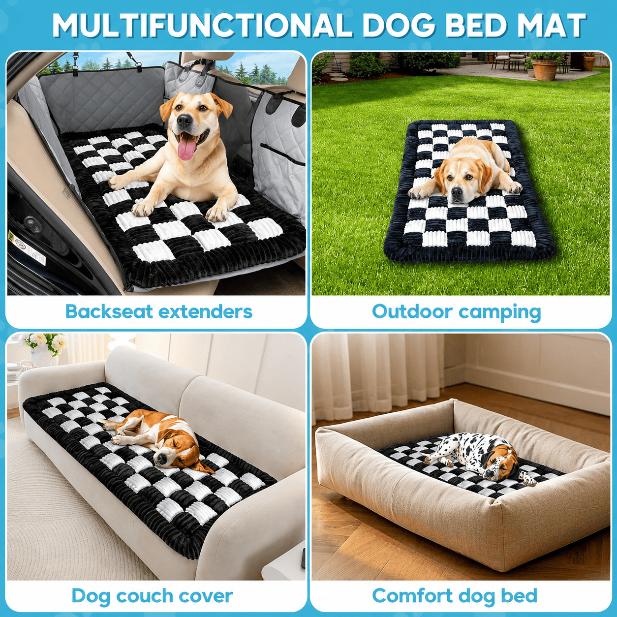 Deluxe Back Seat Dog Bed Mat