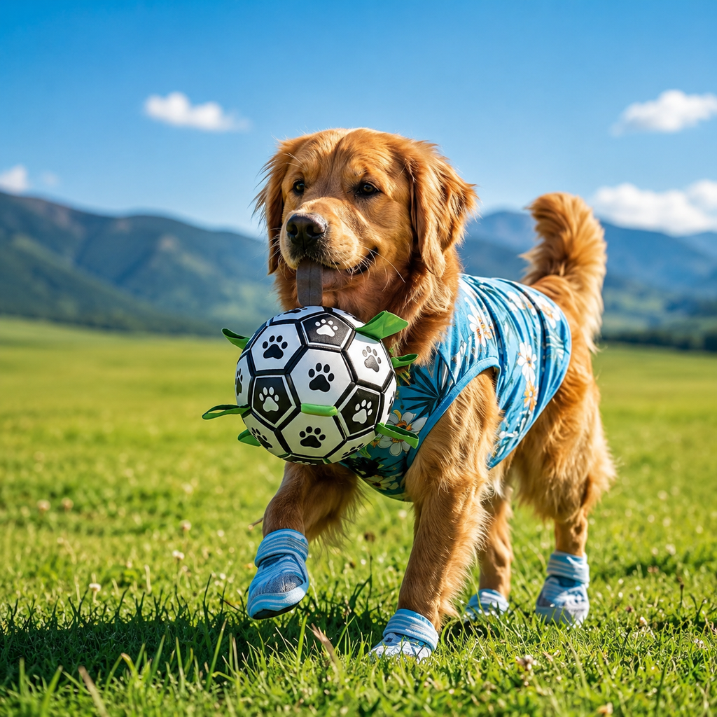Interactive Dog Soccer Ball – Built for Active Outdoor Fun