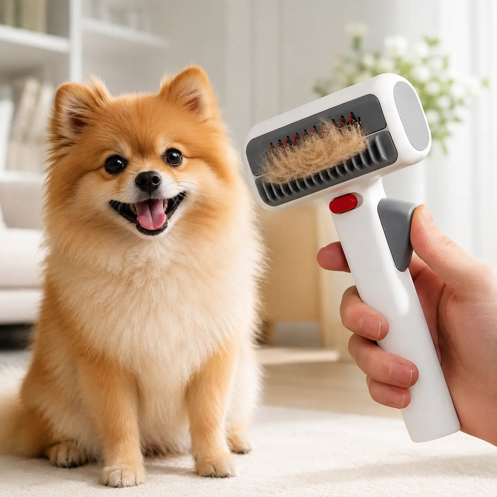 2-in-1 Pet Grooming Brush for Dogs & Cats