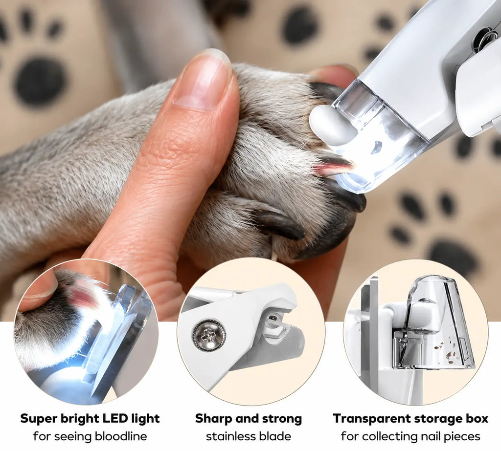 2-in-1 Pet Nail Trimmer & Grinder with LED Light