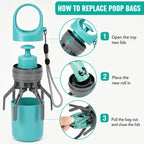 Dog Poop Scooper with Bags | Portable Pet Waste Cleaner