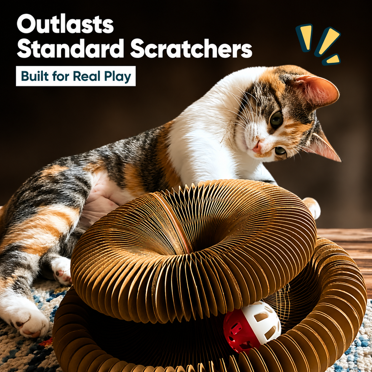 Interactive Honeycomb Cat Scratcher Lounge