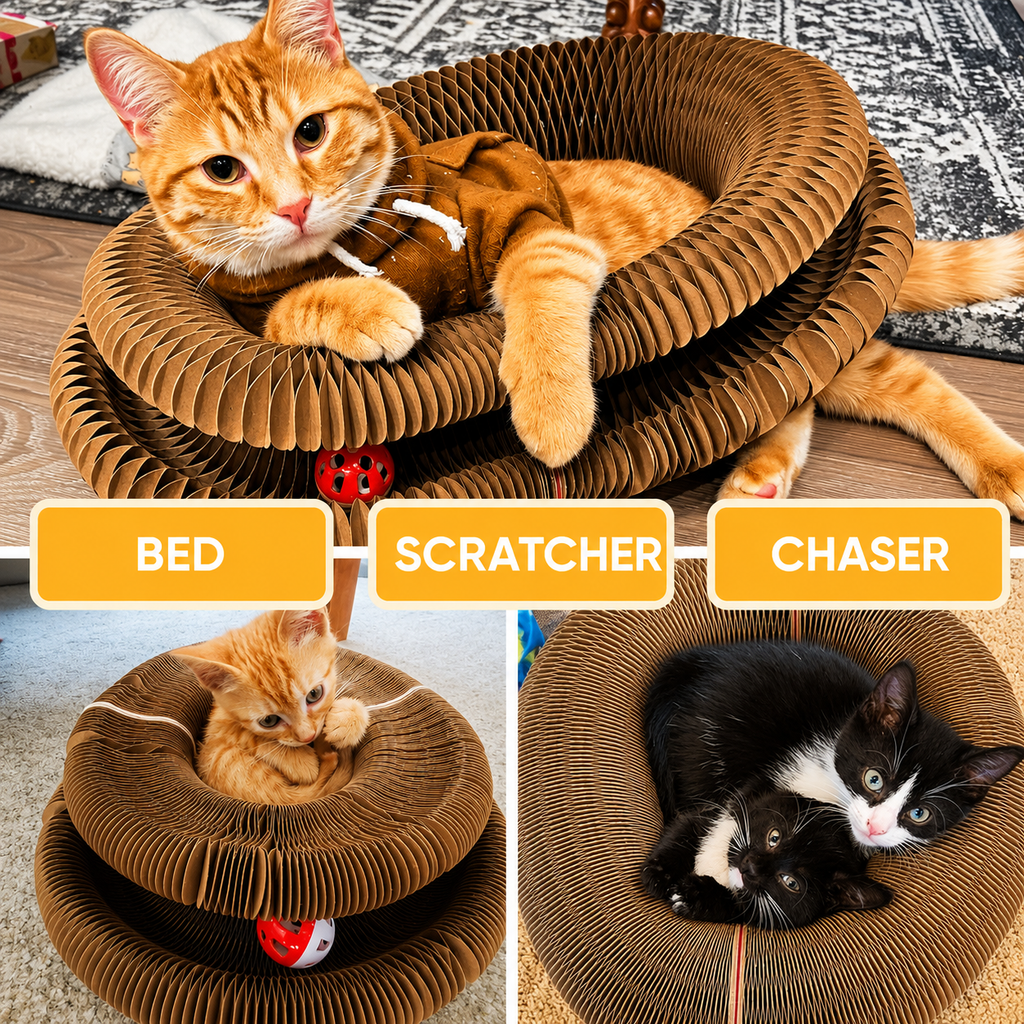Interactive Honeycomb Cat Scratcher Lounge