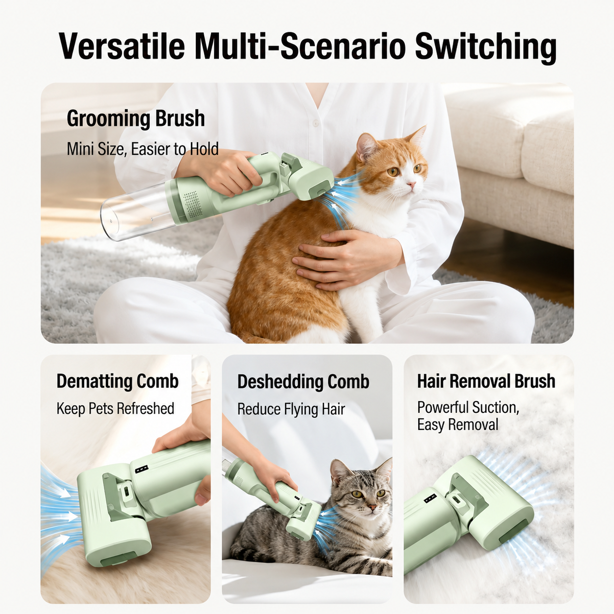 Pet Grooming Vacuum Brush