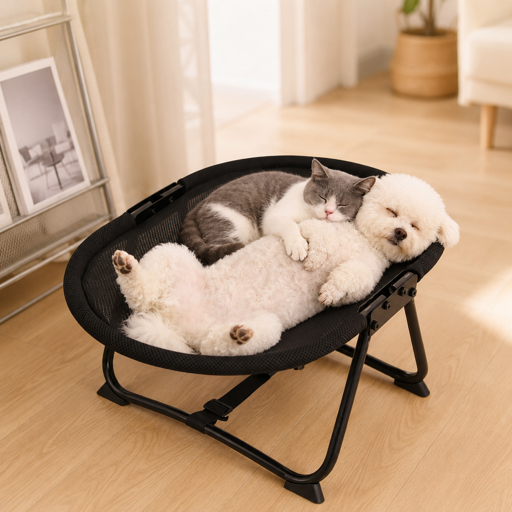 Foldable Elevated Cat Hammock Bed