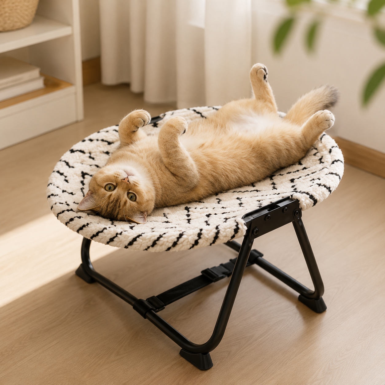 Foldable Elevated Cat Hammock Bed