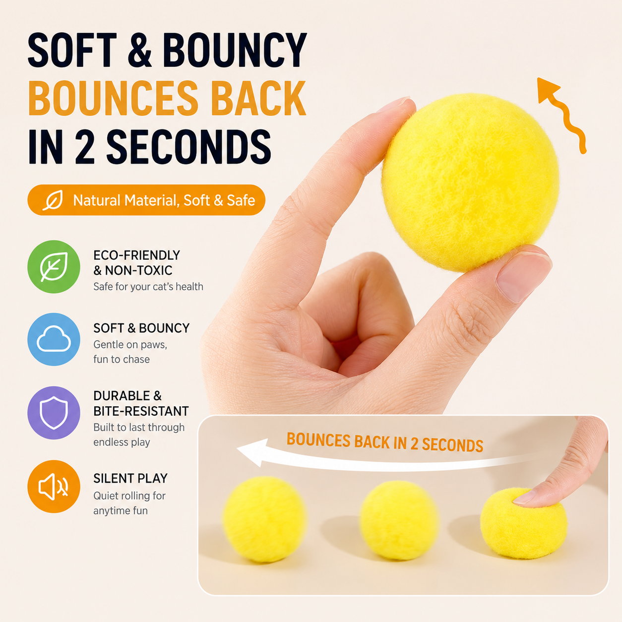 Interactive Cat Fetch Toy with Launcher Gun