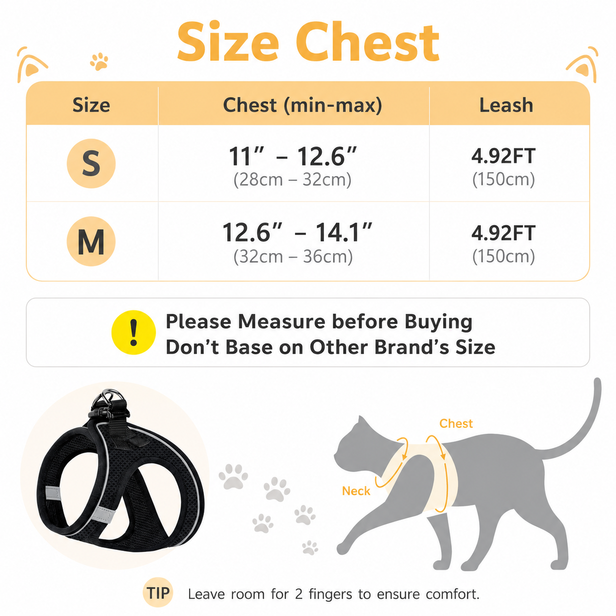 Breathable Adjustable Pet Harness &amp; Leash Set