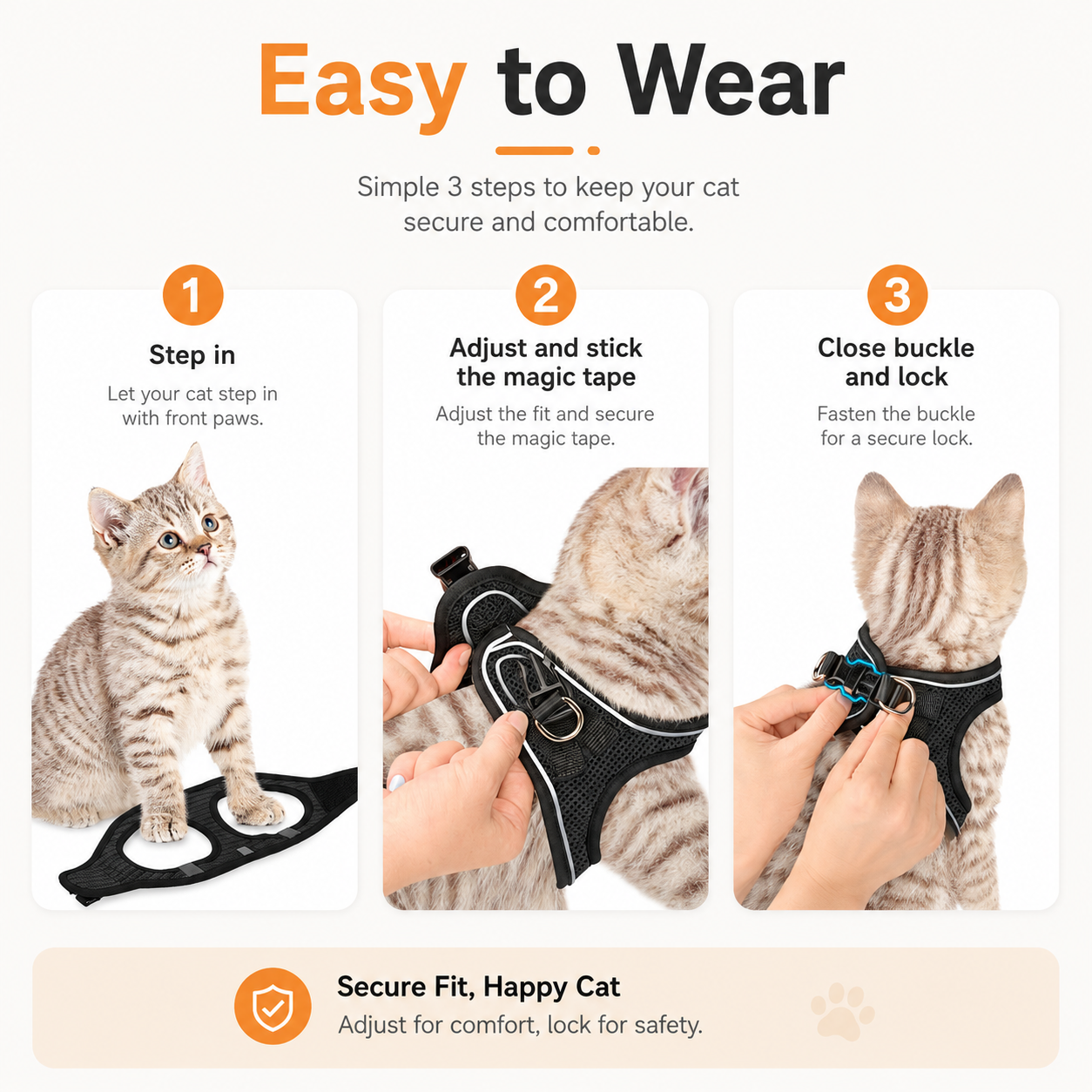 Breathable Adjustable Pet Harness &amp; Leash Set