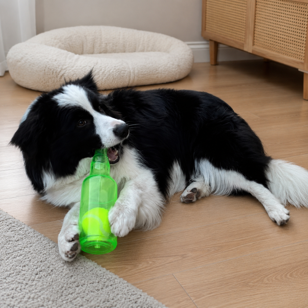 Bite-Resistant Tennis Ball Bottle Dog Chew Toy