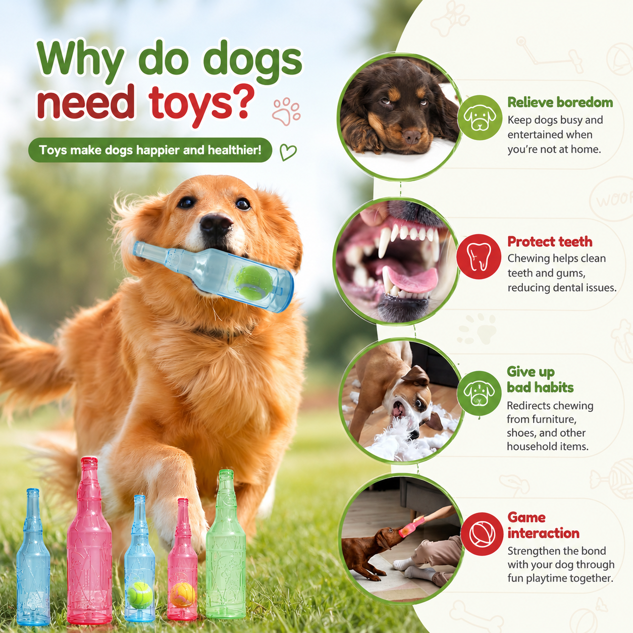 Bite-Resistant Tennis Ball Bottle Dog Chew Toy