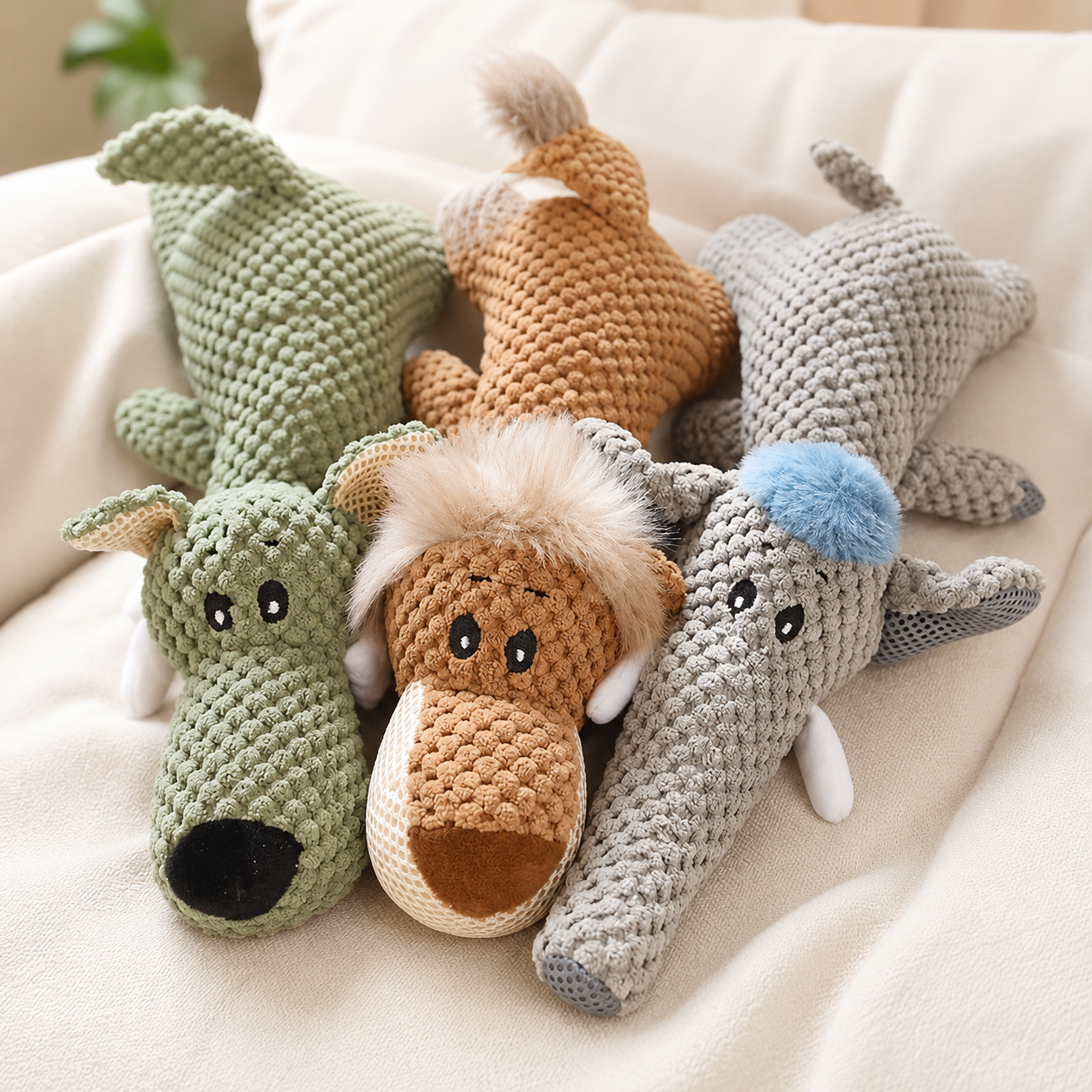 Interactive Dog Chew Toys with Squeakers