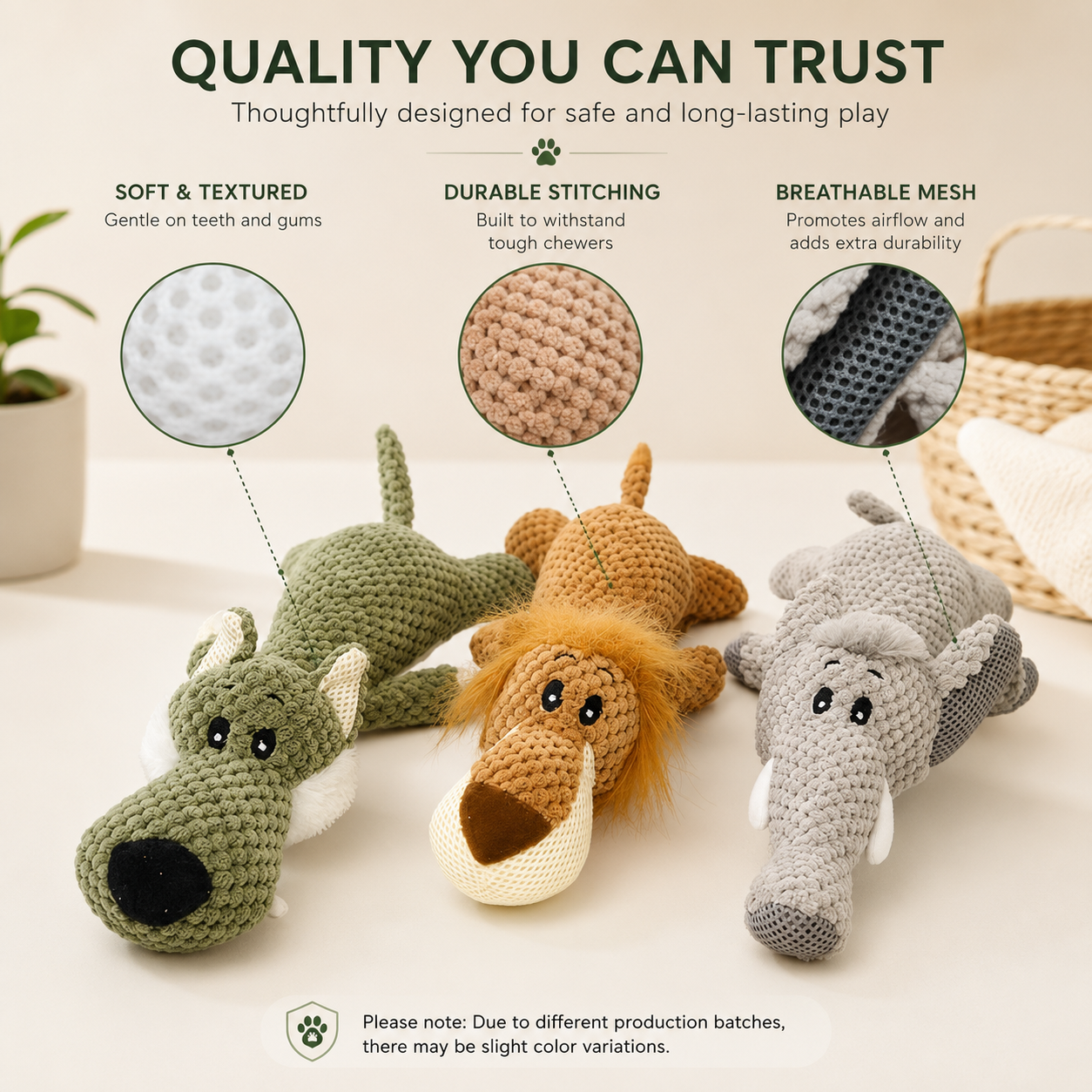 Interactive Dog Chew Toys with Squeakers