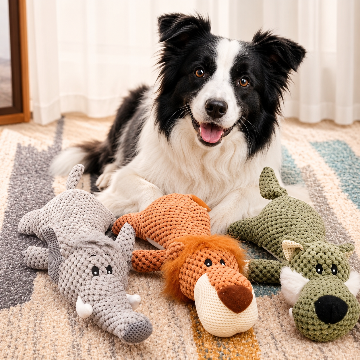 Interactive Dog Chew Toys with Squeakers