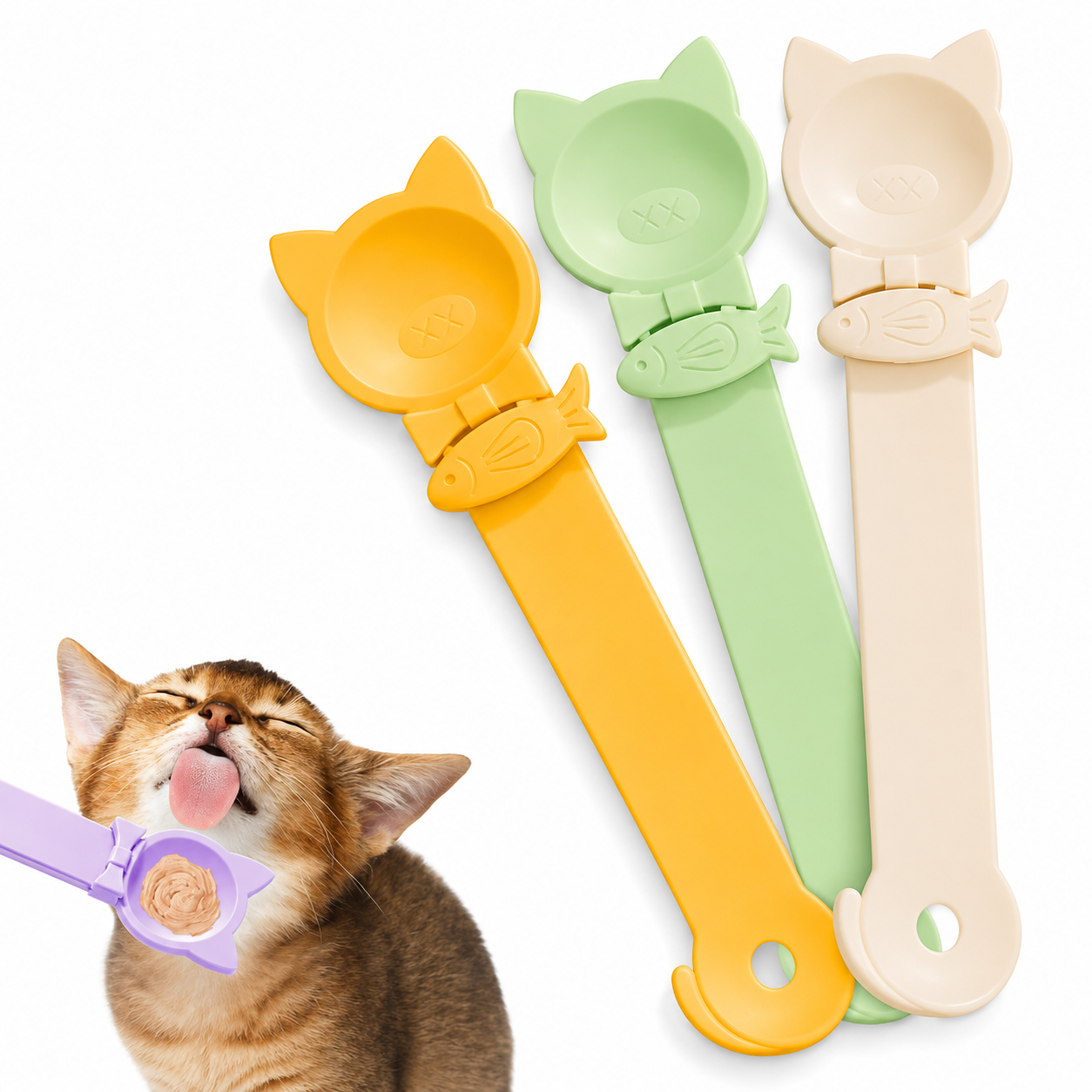 Cat Treat Dispenser Spoon 3PCS