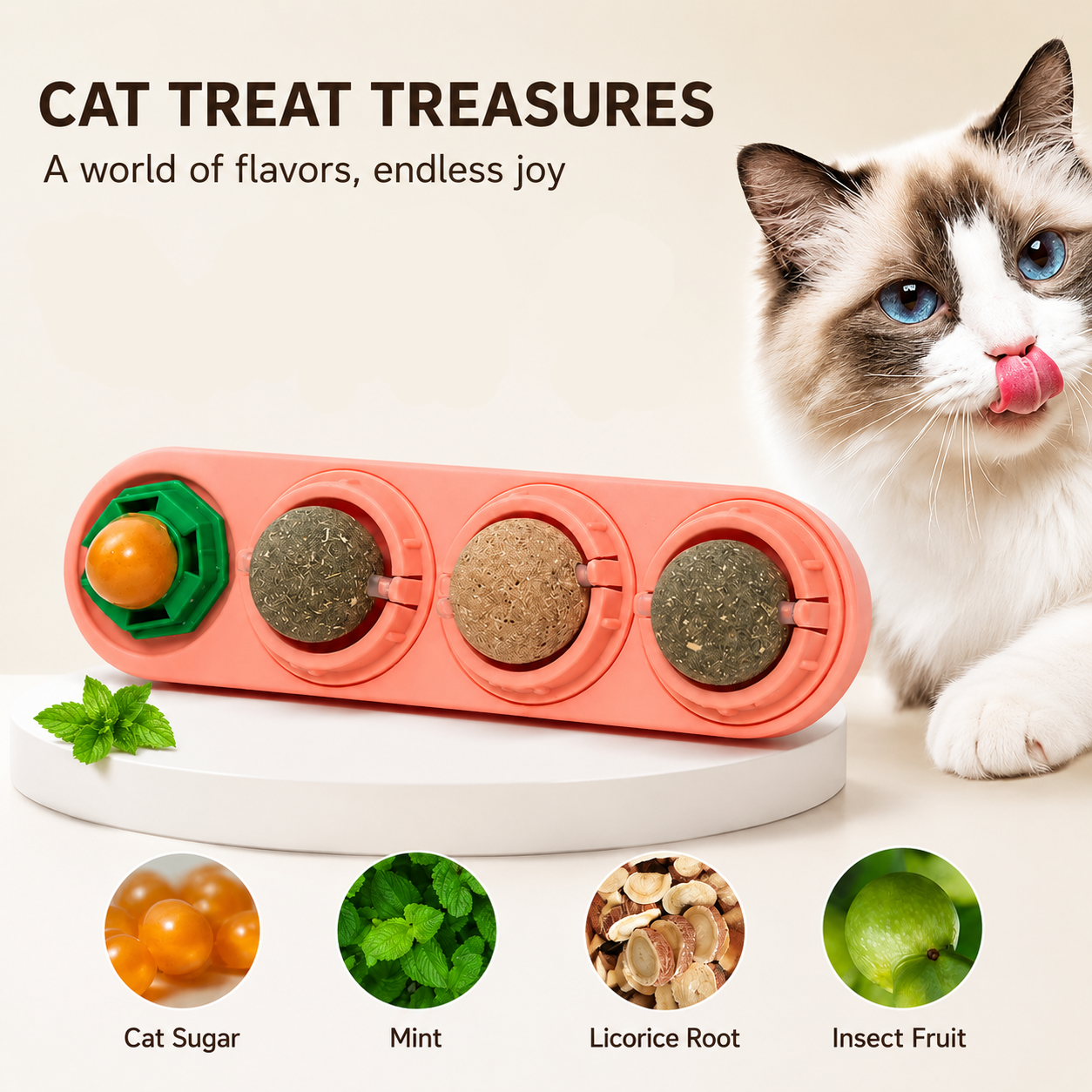 Catnip & Silvervine Cat Toy Balls – 4PCS
