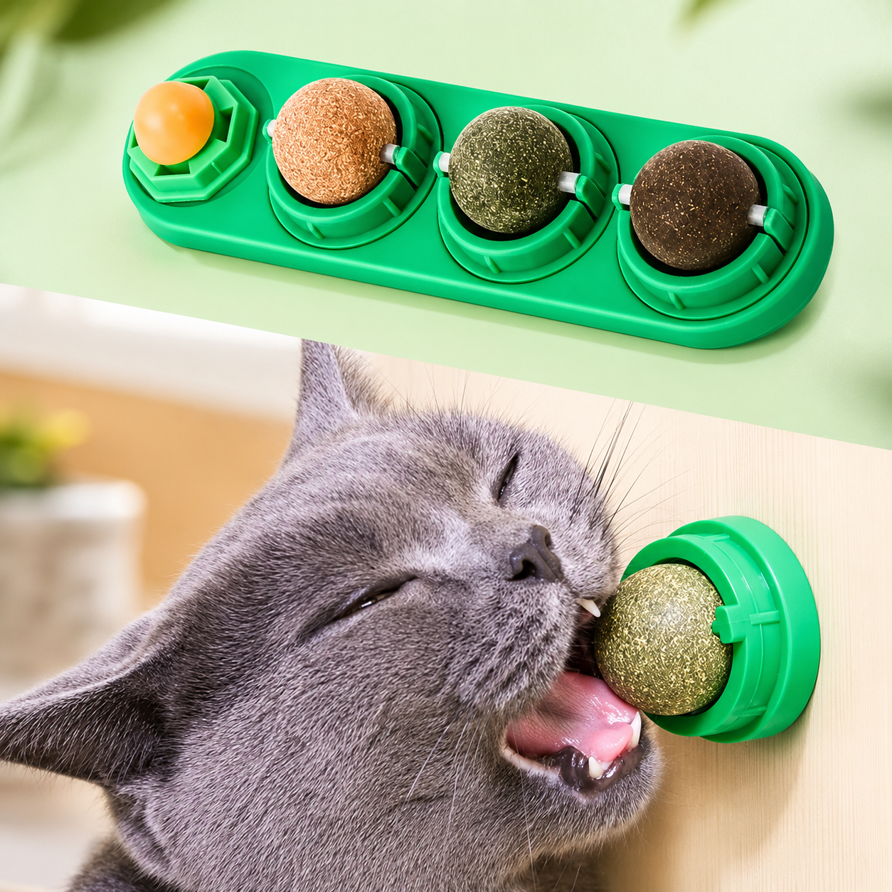 Catnip & Silvervine Cat Toy Balls – 4PCS